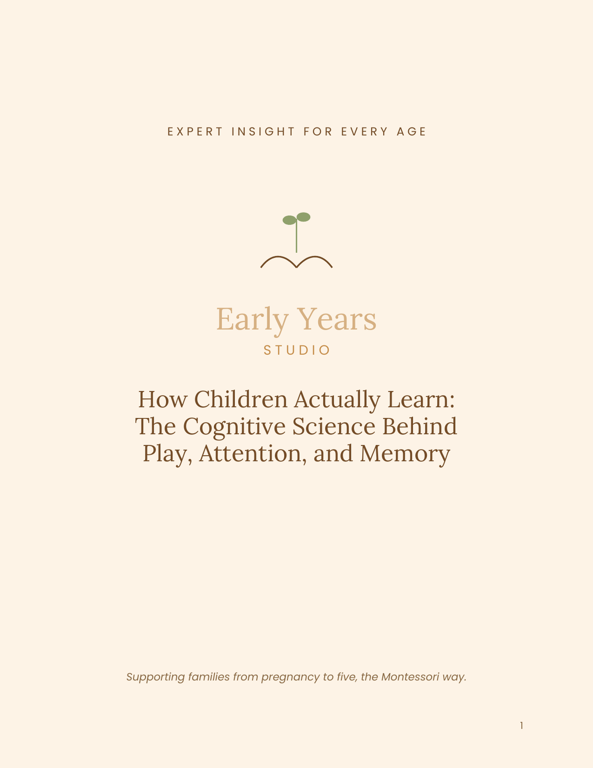 Early Years Studio — How Children Actually Learn
