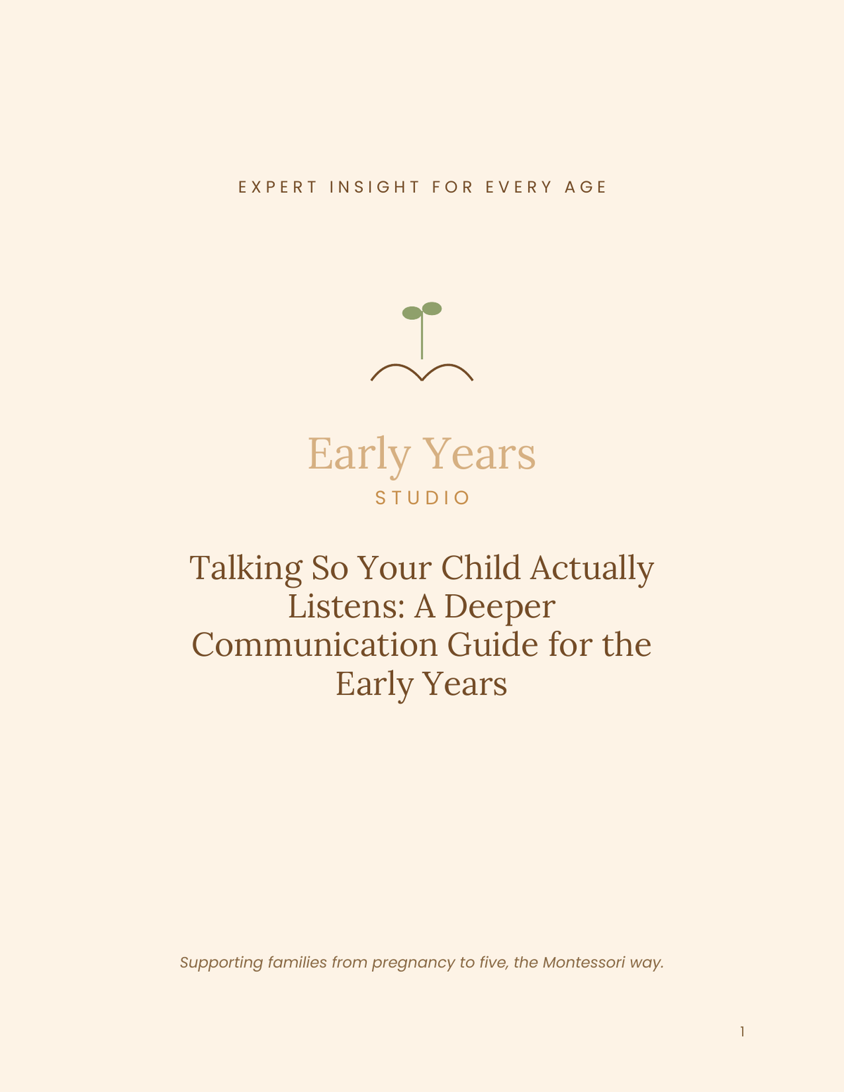 Early Years Studio — Talking So Your Child Actually Listens