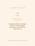 Early Years Studio — Discipline Without Damage