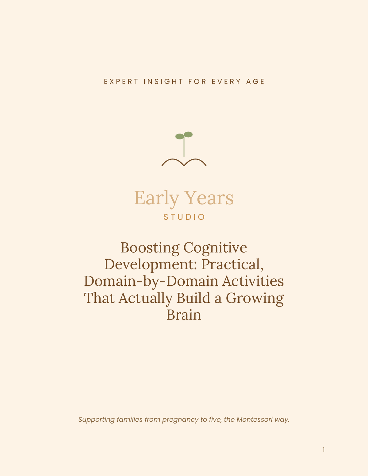 Early Years Studio — Boosting Cognitive Development
