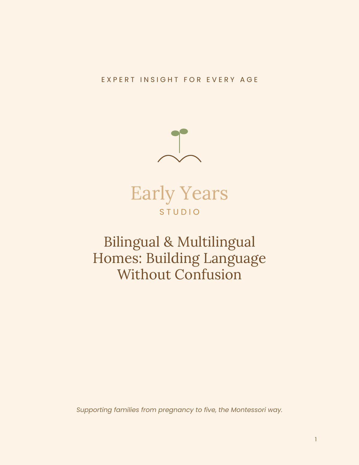 Early Years Studio — Bilingual and Multilingual Homes